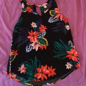 Floral old navy tank top